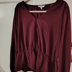Nine West Women's Burgundy Top